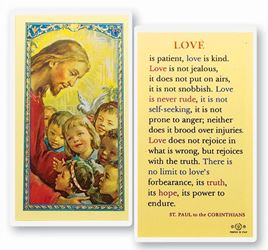 Love Is Patient Holy Card