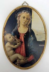 Madonna and Child Oval Plaque from Italy