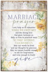 Marriage Prayer 6x9 Plaque