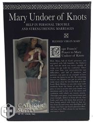 Mary Undoer of Knots Statue with Prayer Card Set