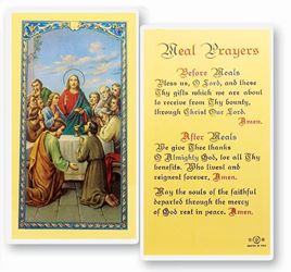 Meal Prayers Holy Card