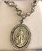 Miraculous Medal with CZ Border on 18" Chain