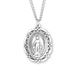 Miraculous Oval Sterling Silver Medal on 24" Chain