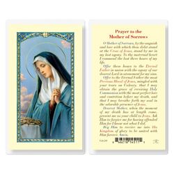  Mother Of Sorrow Laminated Prayer Card