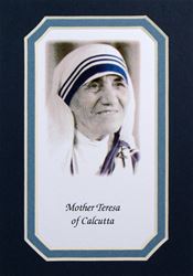 Mother Teresa 3.5" x 5" Matted Print
