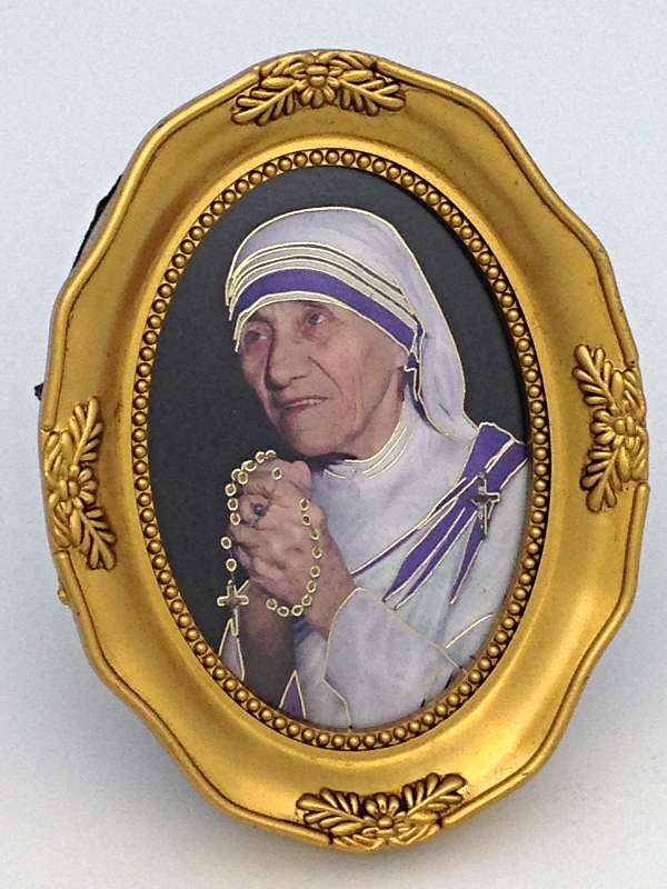 Mother Teresa Oval Photo in Frame