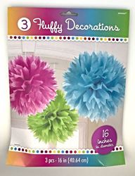 Multi-Colored Fluffy Paper Decorations