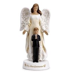 My First Communion Angel and Boy Figurine