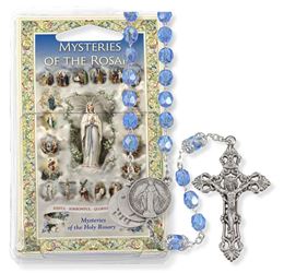 Mysteries of the Rosary Sapphire Bead Rosary