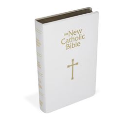 New Catholic Bible - White Imitation Leather