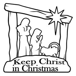 Nativity Magnet "Keep Christ in Christmas"