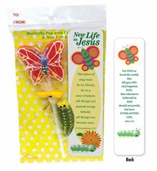 'New Life' Butterfly Pop with Gummie Caterpillar SEASONAL ITEM