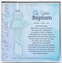 On Your Baptism 4" Glass Cross