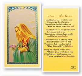 One Little Rose Holy Card