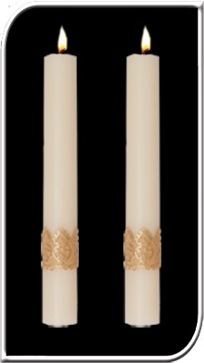 Ornamented Side Altar Candle