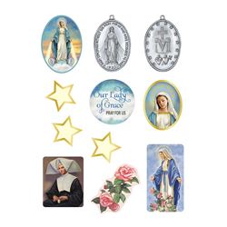 Our Lady Of Grace Catholic Stickers 6" x 8" Sheet