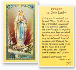 Our Lady Of Lourdes Holy Card