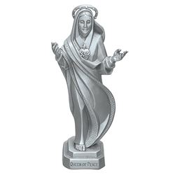 Our Lady Queen of Peace 3.5" Pewter Statue 