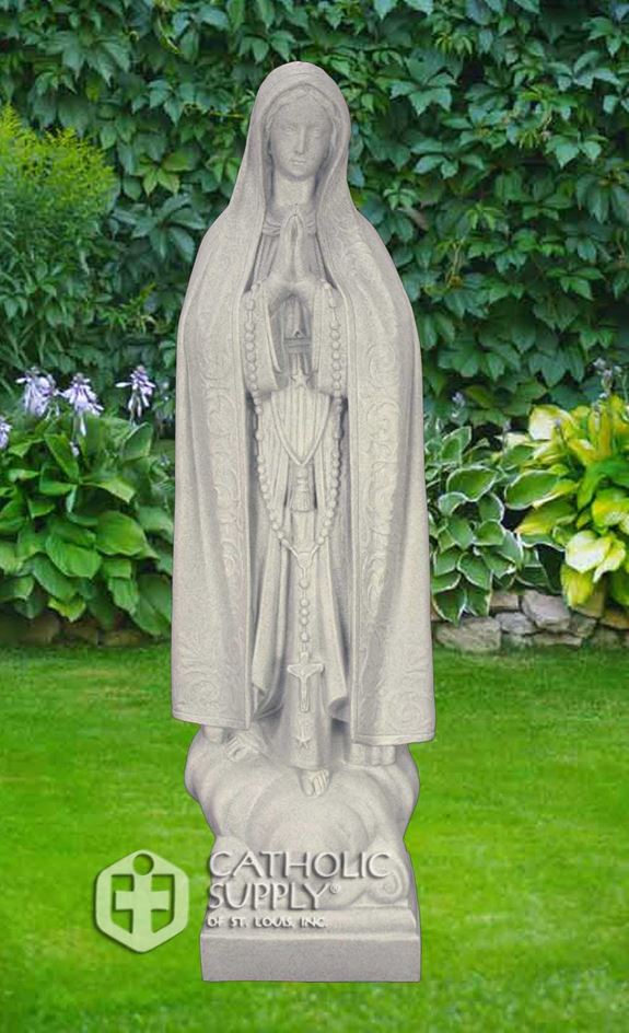 Our Lady of Fatima 24" Statue, Granite Finish