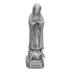 Our Lady of Fatima 3.5" Pewter Statue 