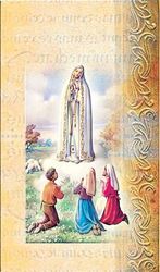 Our Lady of Fatima Biography Card