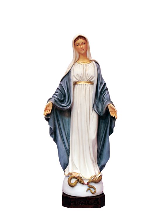Our Lady of Grace 12" Hand Painted Alabaster Statue