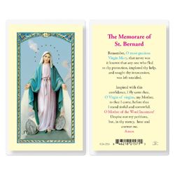 Our Lady of Grace Memorare Saint Bernard Holy Card
