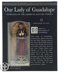 Our Lady of Guadalupe 4" Statue with Prayer Card Set