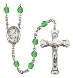 Our Lady of Lourdes Patron Saint Rosary, Scalloped Crucifix