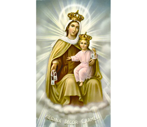 Our Lady of Mount Carmel Paper Prayer Card, Pack of 100