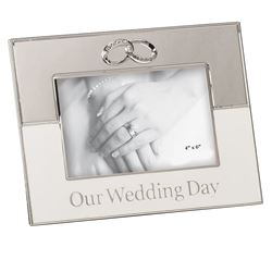 Our Wedding Day Silver Frame, holds a 4x6 photo
