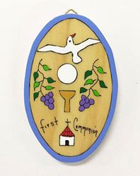 Oval First Communion Wall Plaque from El Salvador