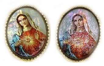 Oval Immaculate Heart of Mary Earrings