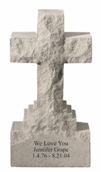 Personalized Garden Stone Standing Cross