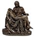 Pieta 31" Statue, Lightly Painted Bronze