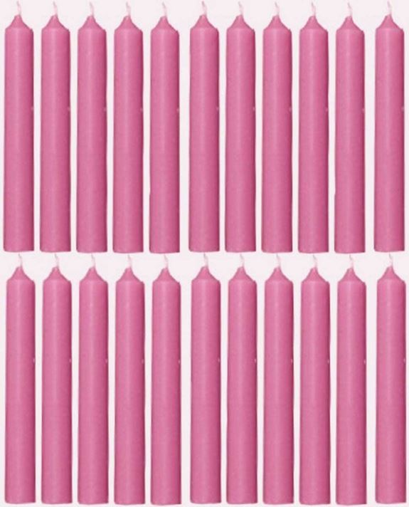 Pink 4" Chime Candles, Box of 20