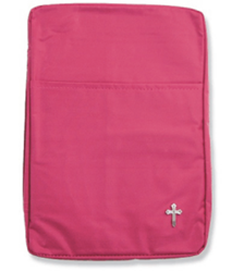 Pink Bible Cover with Cross, X-Large