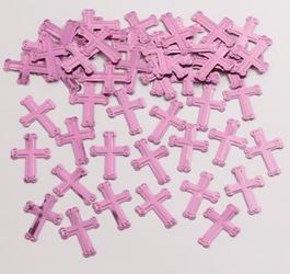 Pink Crosses Confetti Bag