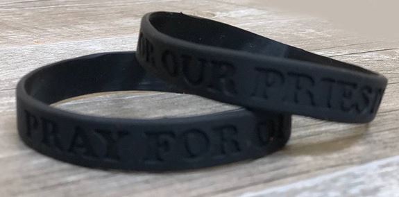 "Pray For Our Priests" Silicone Bracelet