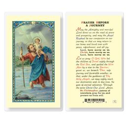 Prayer Before a Journey Holy Card