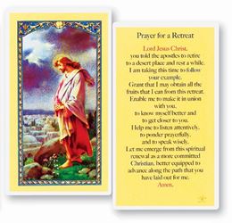 Prayer For A Retreat Laminated Prayer Card
