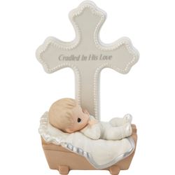 precious moments Cradled In His Love Boy Cross 212402