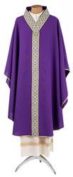 Purple Chasuble from Italy with V Neck Banding at Collar