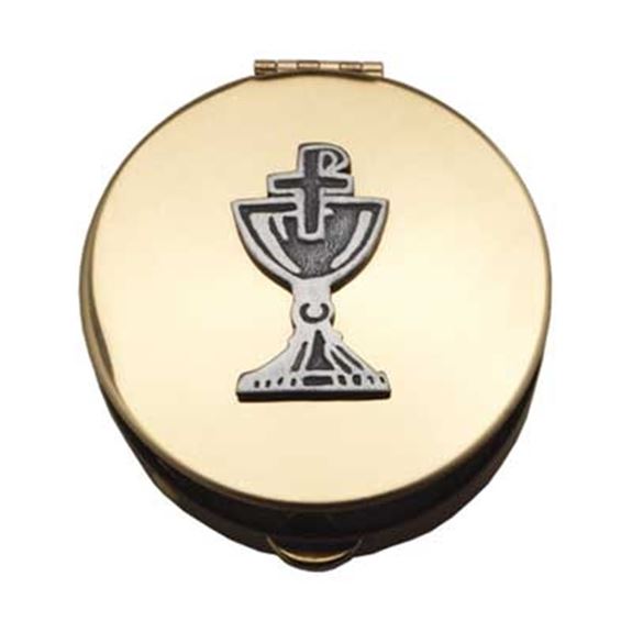 Pyx with Pewter Chalice