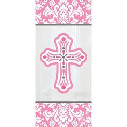 Religious Small Party Bags - Pink Cross, 20/pkg
