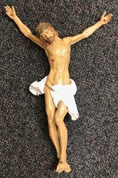 Resin 24 inch Corpus for Crucifix   24" tall x 15" wide overall size. Top of Jesus head to his toes measure 19".? ??  Made in Italy