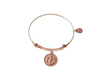 Rose Gold Bangle with Anchor Charm