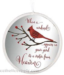 visitor from heaven cardinal memorial ornament