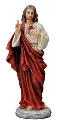 Sacred Heart of Jesus 8" Statue, Full Color