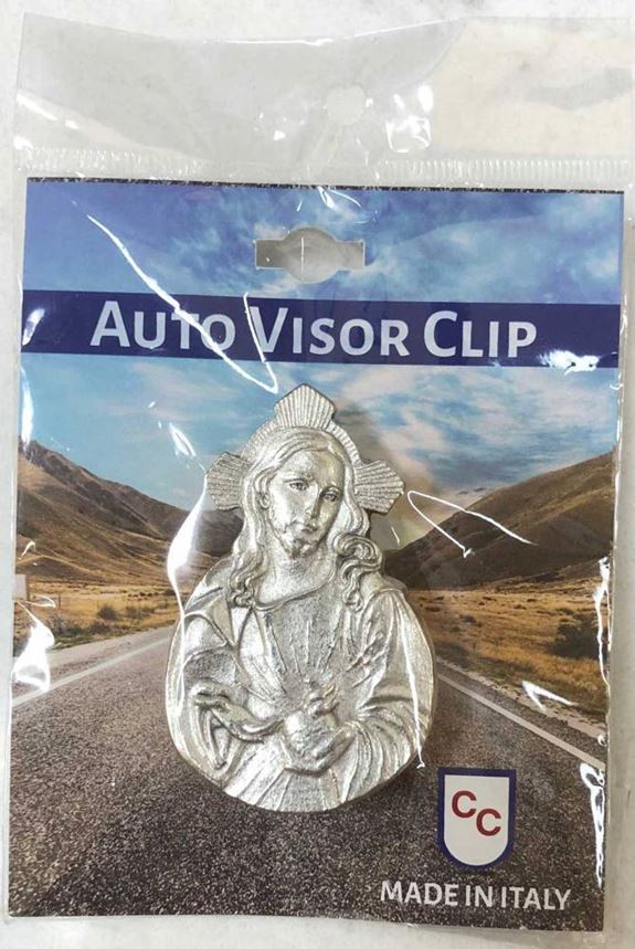 Sacred Heart of Jesus Auto Visor Clip